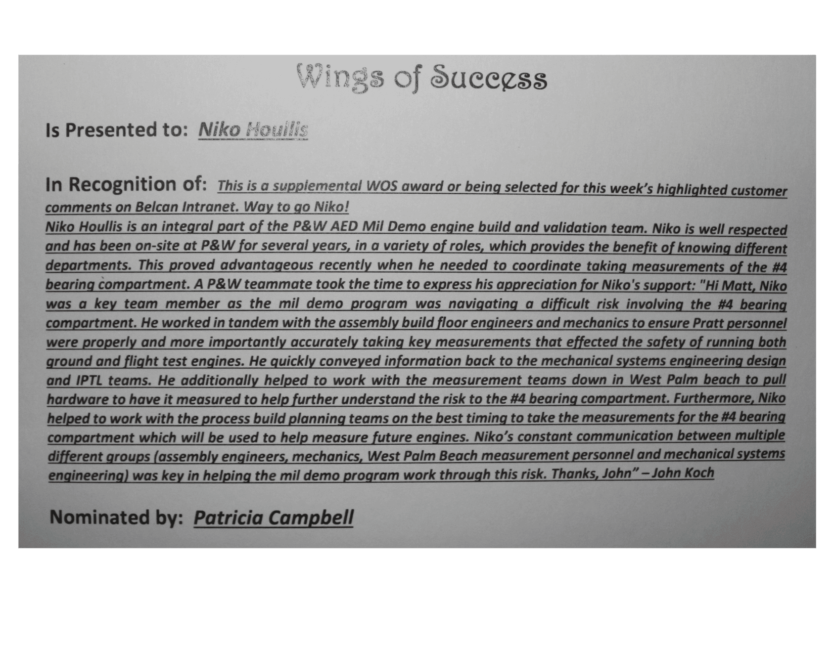 Eagle Award — Customer Highlight